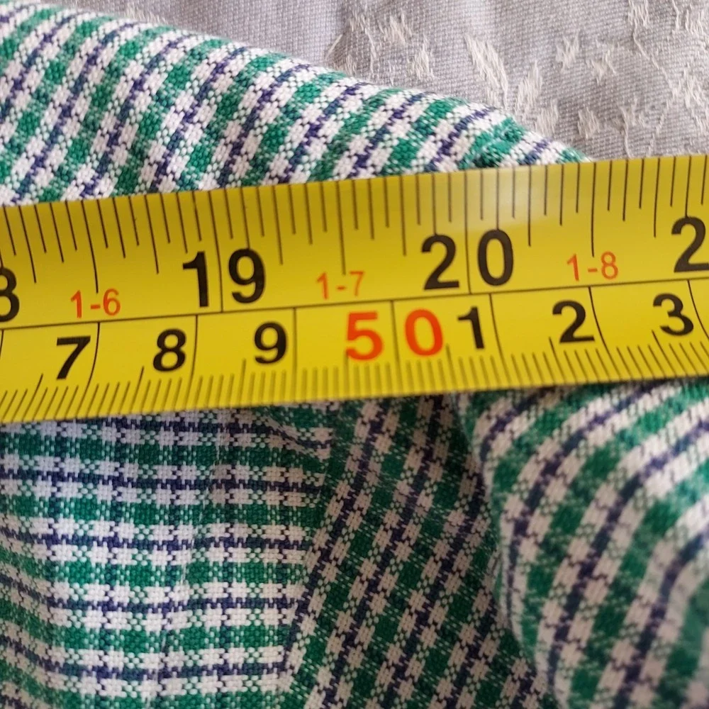 Ralph Lauren Yarmouth Cotton Oxford Mens 15.5 32-33 Green Check Flesh Pony Shirt